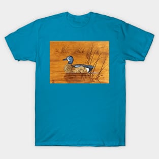 Blue-winged teal on a lake T-Shirt